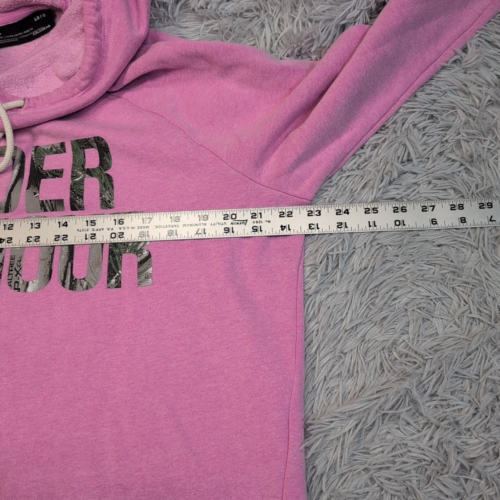 Under Armour Sweatshirt Womens L Pink Hoodie Coldgear Loose Realtree Camo - Picture 3 of 11